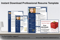Resume Template with Photo, Professional CV and Cover letter, CV Template with Photo - 1